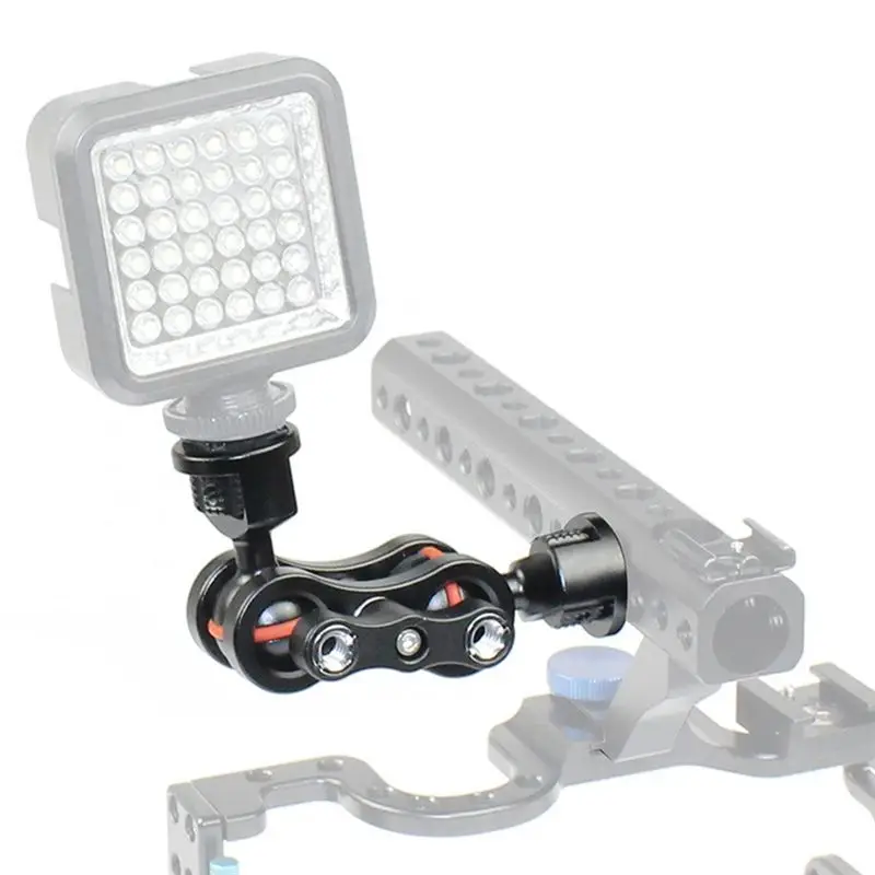 morning Double Ball Arm Mount 360 Degree Rotatable Arm Ball Mount Camera Gimbal Bracket Arm with 1/4Inch Screw