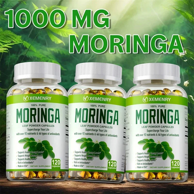

Organic Moringa Capsules - Enhance Energy Levels, Boost Metabolism, Improve Immunity, Healthy Weight Management
