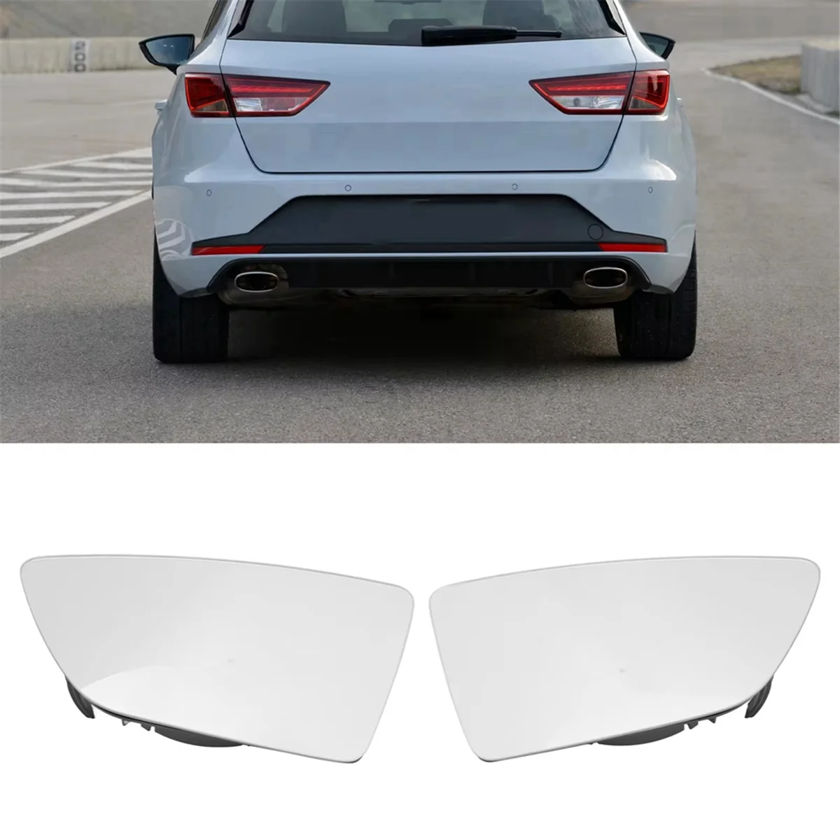 

Auto Left Right Heated Wing Rear Mirror Glass for SEAT Leon MK3 ST FR Cupra 2013-2018 KJ7 5F0857521A 5F0857522A—L48A
