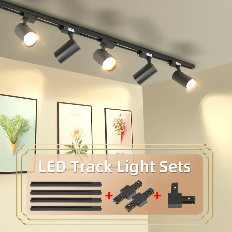 

Spot Led Track Light 220V Ceiling Lamp COB Spotlight Rail Lighting Fixture for Home Decor Clothing Store Full Set Track Lights