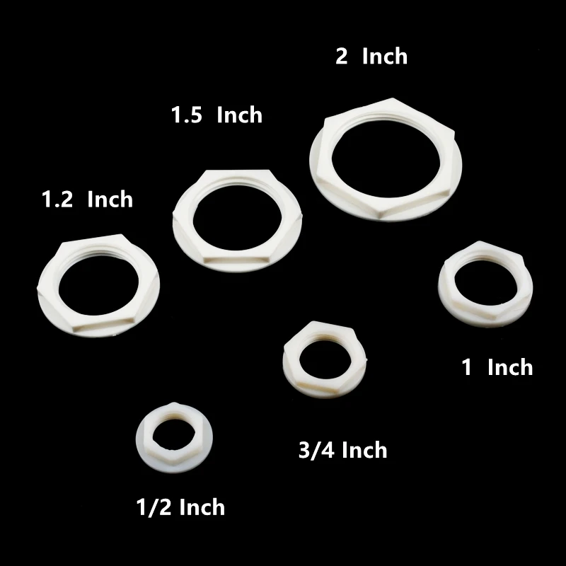 3~100PCS Female Thread Nylon Nuts G1/2,3/4,1,1.2,1.5,2 Inch Garden Irrigation Screw Cap Fittings Pagoda Fastening Standard Parts