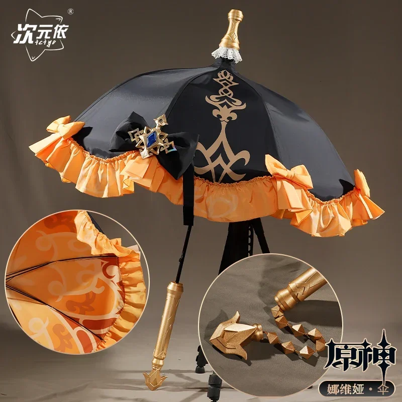 Navia Umbrella Genshin Impact Cosplay Props Halloween Christmas Fancy Party Costumes Accessories
