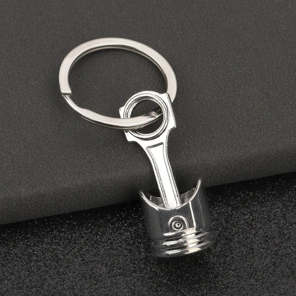Personality Alloy Car Engine Piston Keychain INS Mini Piston Model Keyring Keyring Car Accessories Key Buckle