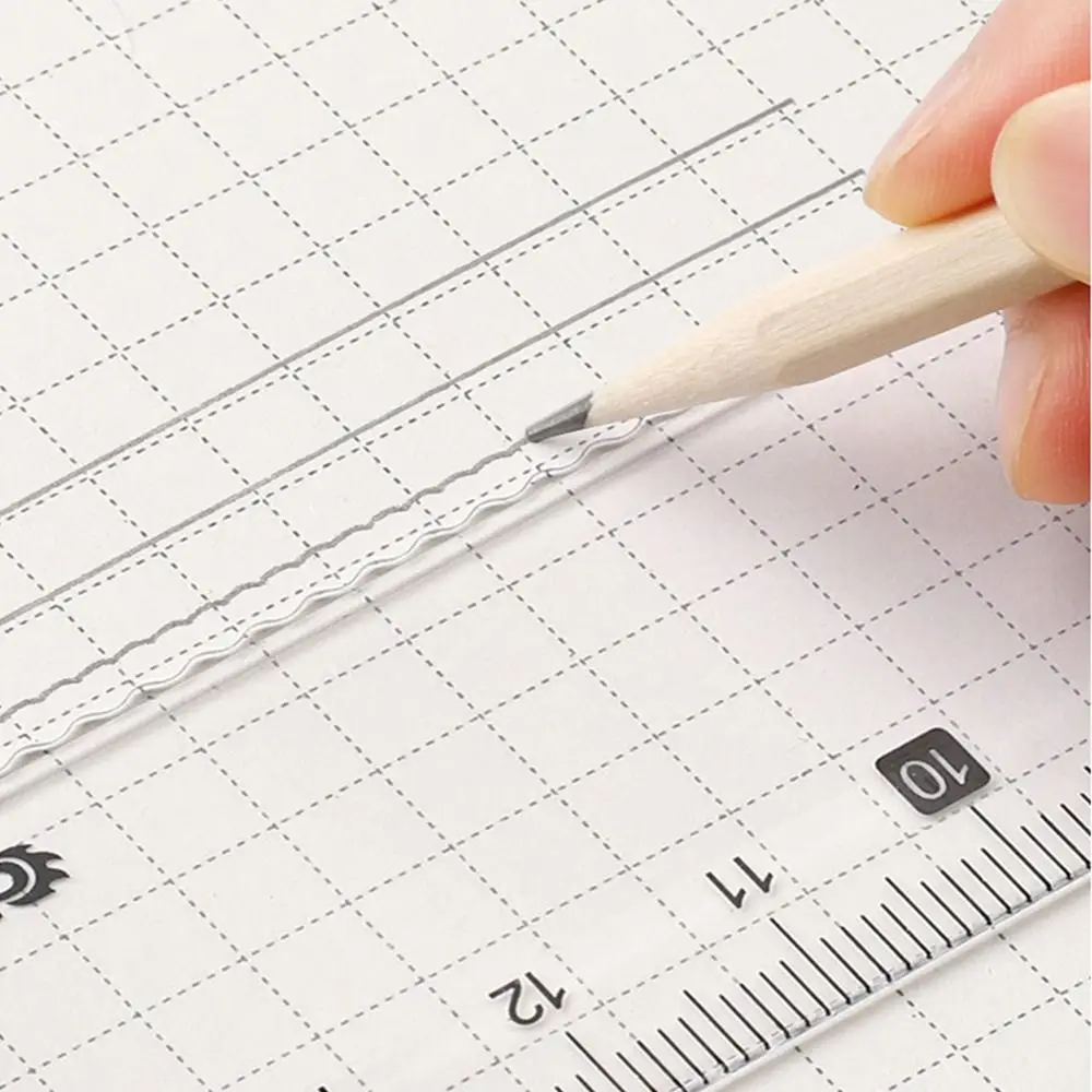 Règle triangulaire droite multifonctionnelle simple, ensemble de rapporteur, règle de dessin transparente 4 en 1, règle de proximité de style INS, bureau