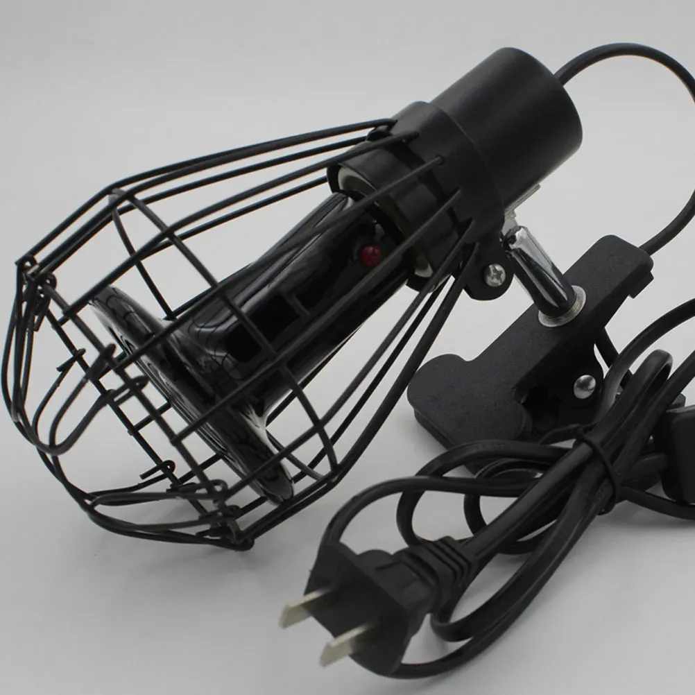 

2Pcs Black Heated Ceramic Lampshade for Habitat Lighting Box Accessories Metal Net Reptile Heat Lamp Protector