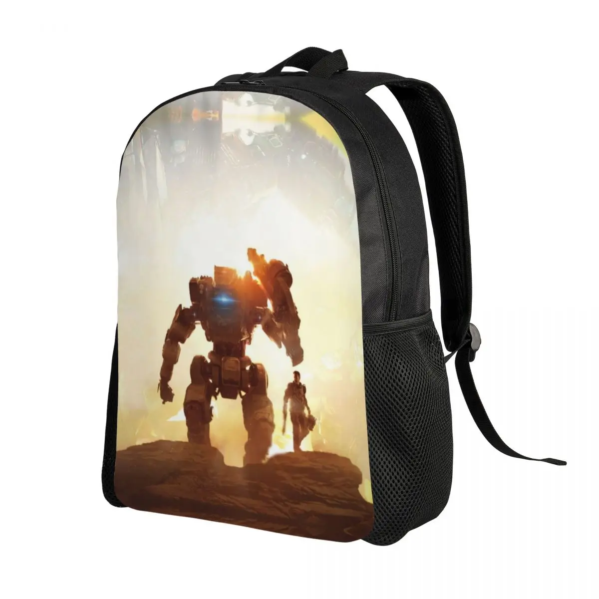 Custom 3D Print Titanfalls 2 Backpack for Boys Girls College School Travel Bags Men Women Bookbag Fits 15 Inch Laptop