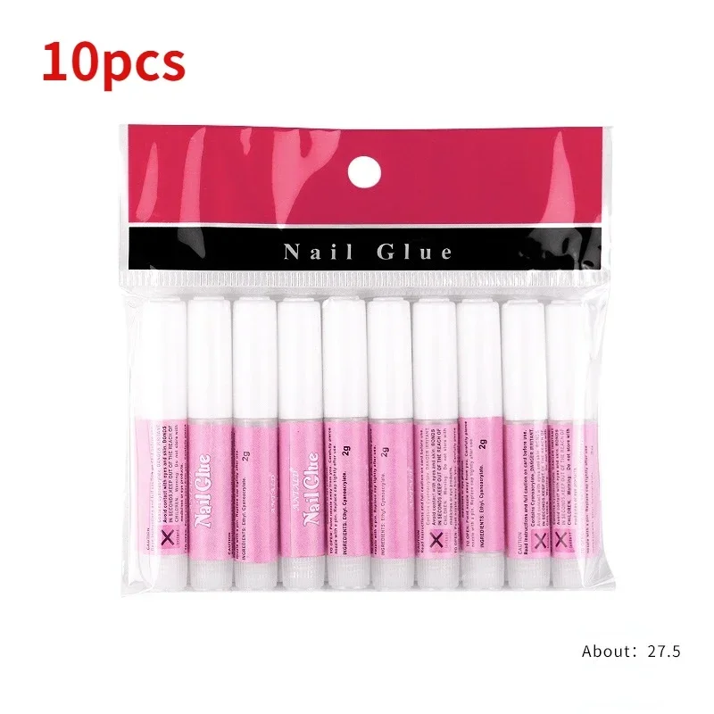 10 Pz/set Mini Bellezza Colla Per Unghie False Art Decorare Suggerimenti Colla Acrilica Accessori Per Unghie Estensione Delle Unghie Finte Colla Colle Faux Ongle