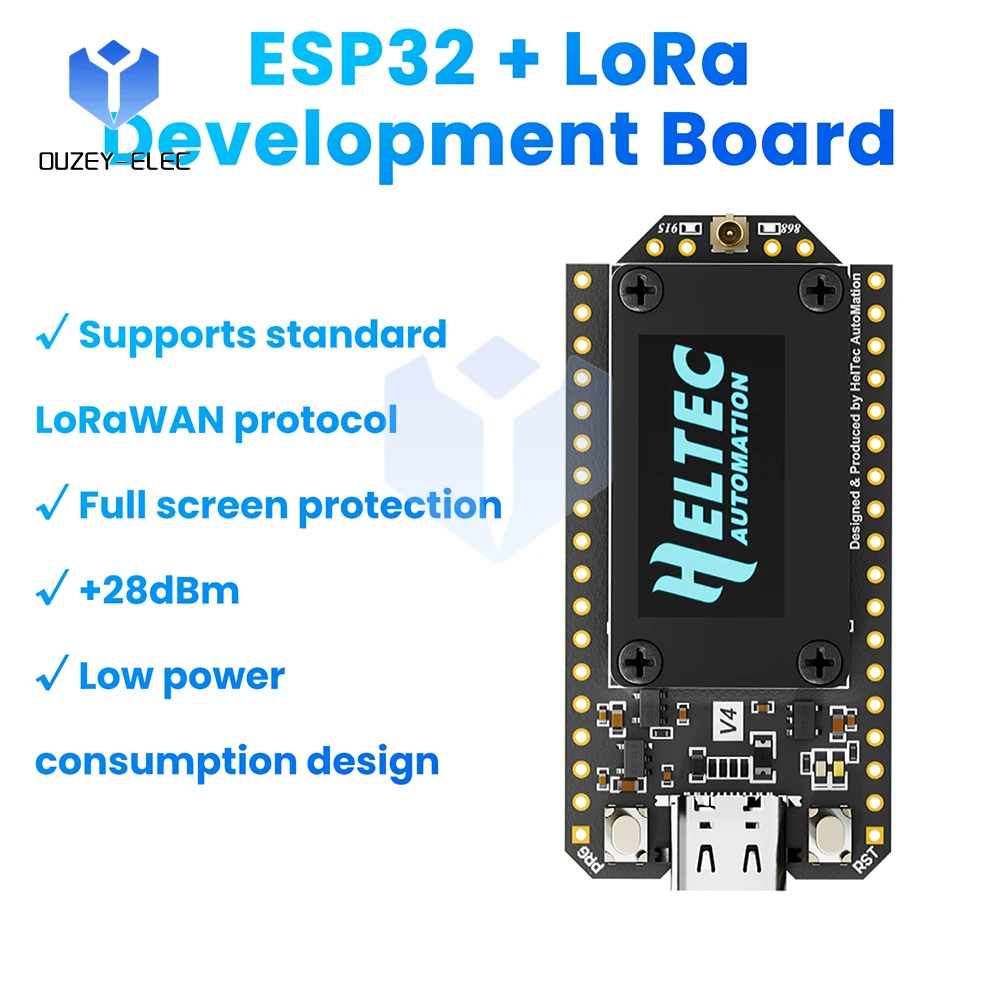 

LoRa 32 V4 ESP32 IoT Development Board WiFi Bluetooth Onboard 0.96-inch OLED Display for Meshtastic Multifunctional Demo Board