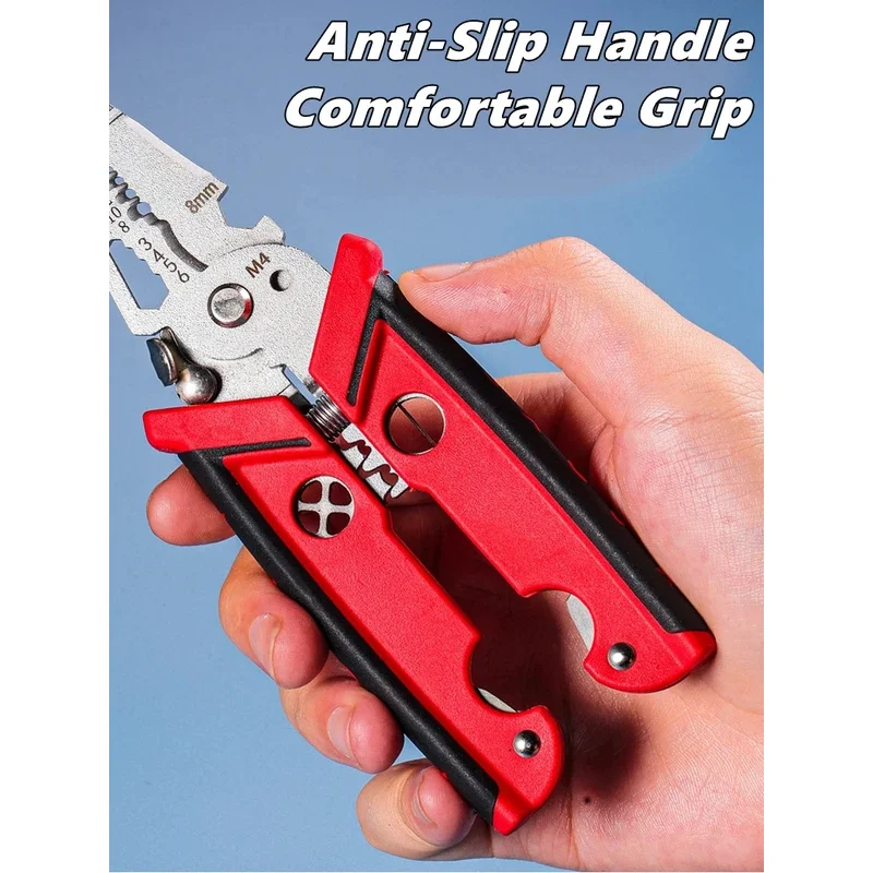 18-in-1 Multi-purpose Wire Stripping Crimping Pliers, Professional Electric Hand Pliers for Electrical Repair Work