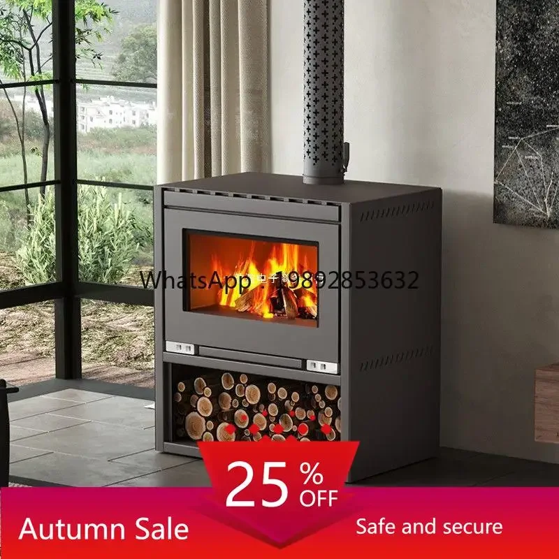 LYY Real Firewood Burning Fireplace Artisan Rural Wood Burning Home Villa Homestay Heating Stove