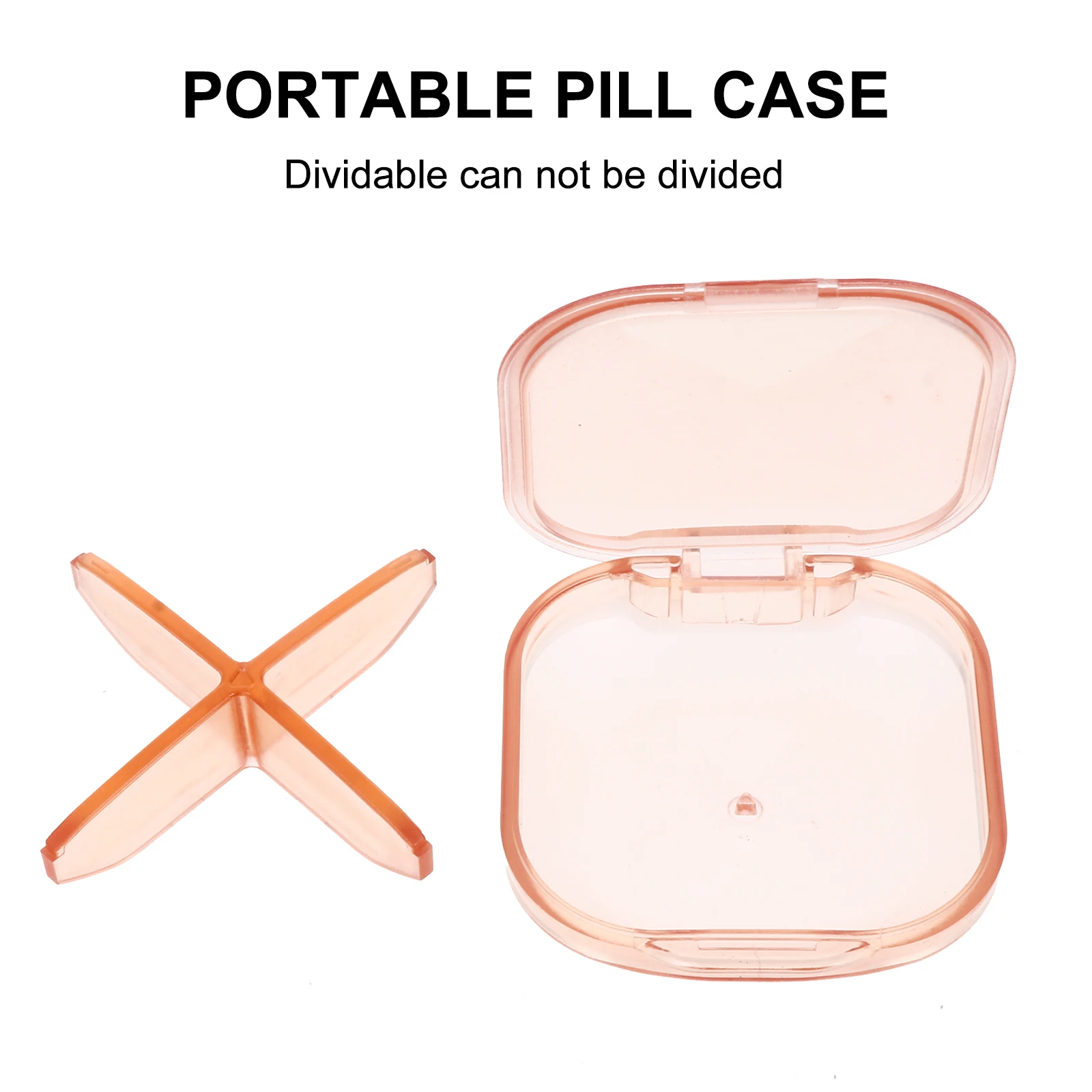 

2Pcs Daily Pill Organizer Plastic Tablet Case Box Portable Medicine Storage with Lid Compartment Travel Pill Holder Container