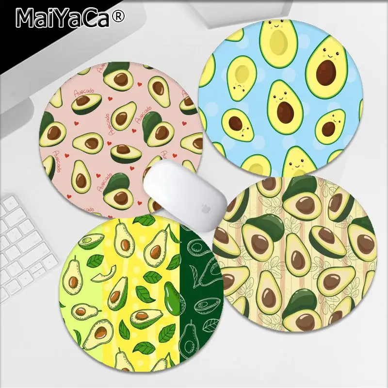 Fruit Avocado Mousepad Round Custom Skin Office Computer Desk Mat Table Keyboard Big Mouse Pad Laptop Cushion Non-slip