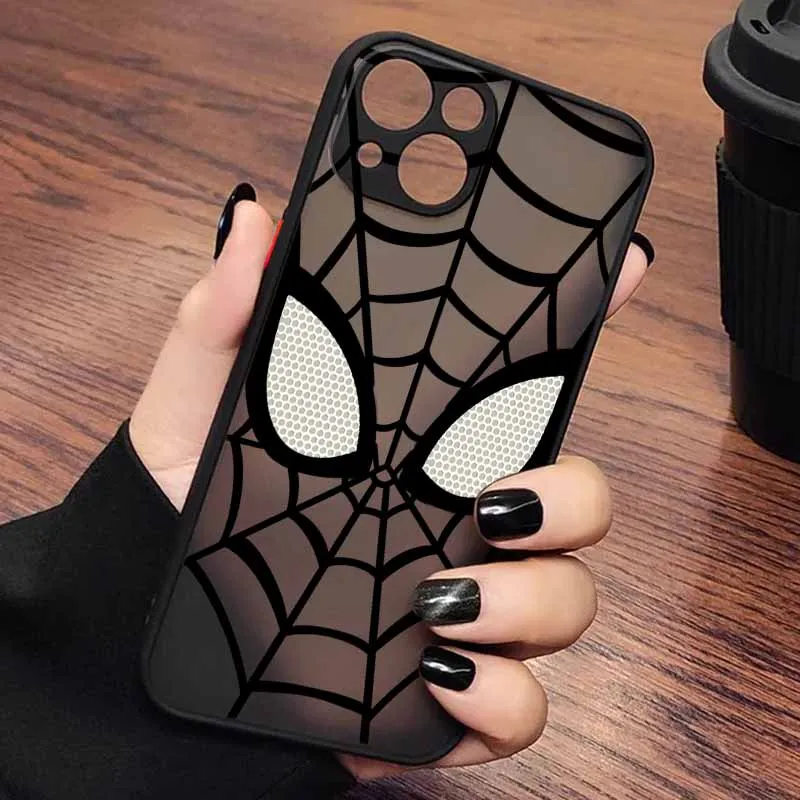 الرجل العنكبوت الرجل الحديدي شعار آيفون 17 الهواء 16E 16 15 14 13 12 11 8 7 ميني برو ماكس زائد متجمد شفافة لينة جراب هاتف #4