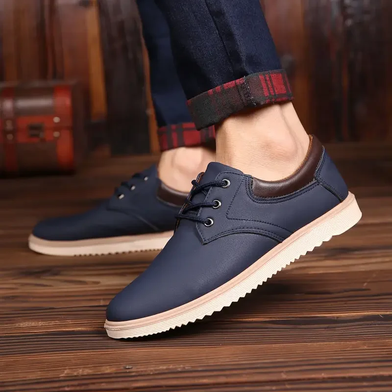 New In Leather Shoes for Men Comfortable Man Casual Shoe Fashion 2024 Social Legitimate On Sale Shipping Free Classic Original