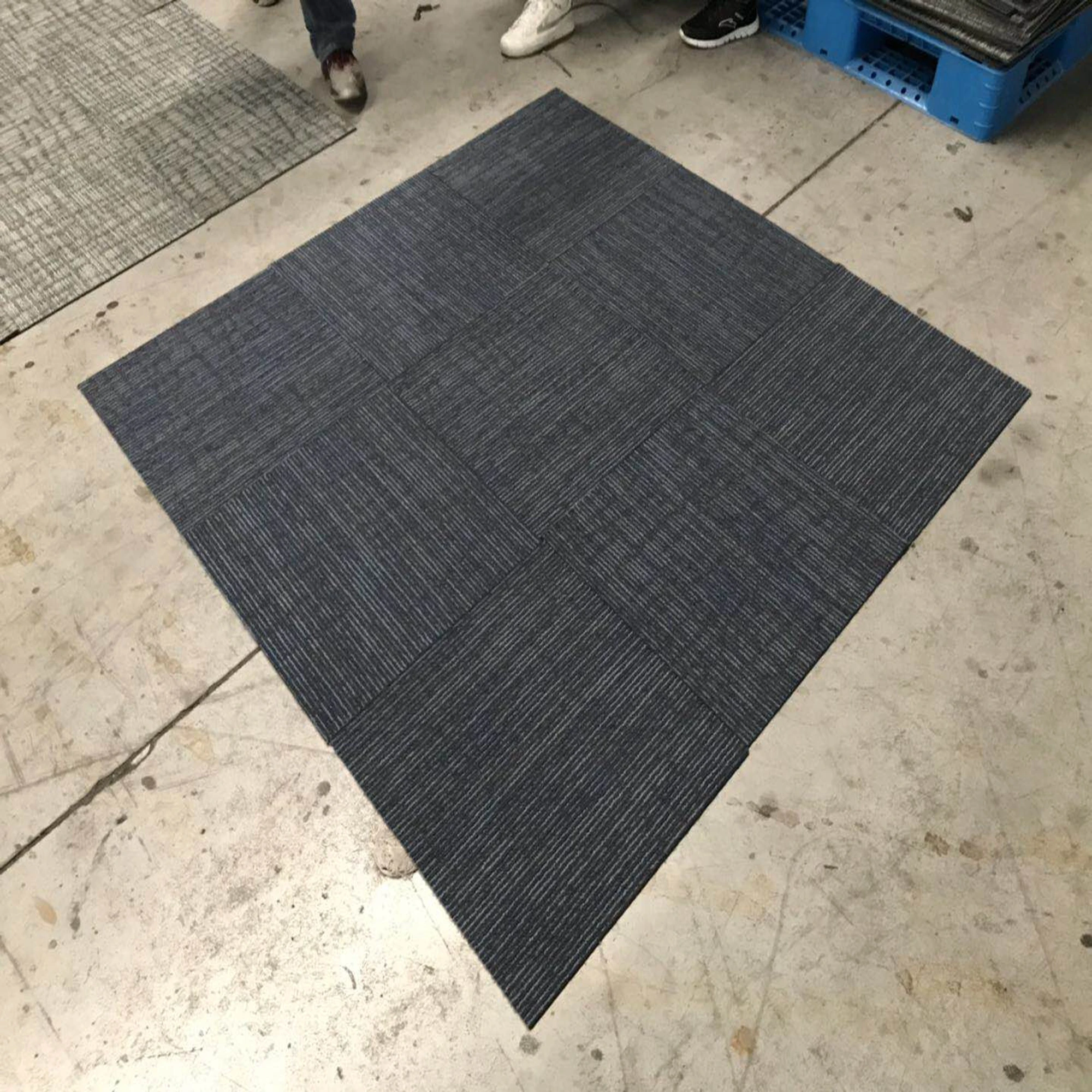 2026 Black Soundproof Mothproof Mildewproof PVC Floor square Carpet 50x50 Carpet Tilepromote sales