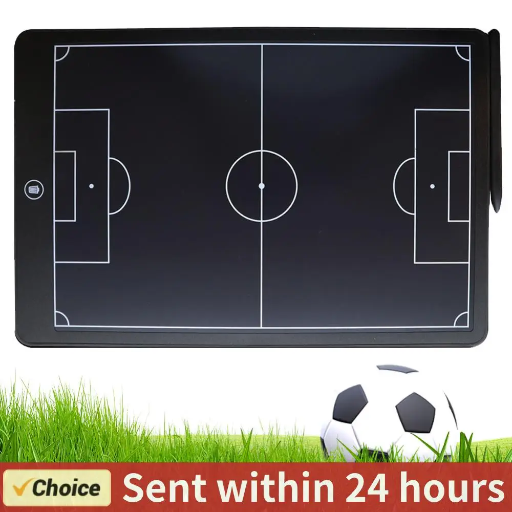 لوحة تدريب كرة القدم الرقمية بشاشة LCD مقاس 16 بوصة مع لوحة تحديد استراتيجية القلم لمدرب كرة القدم وتدريبات الكتابة