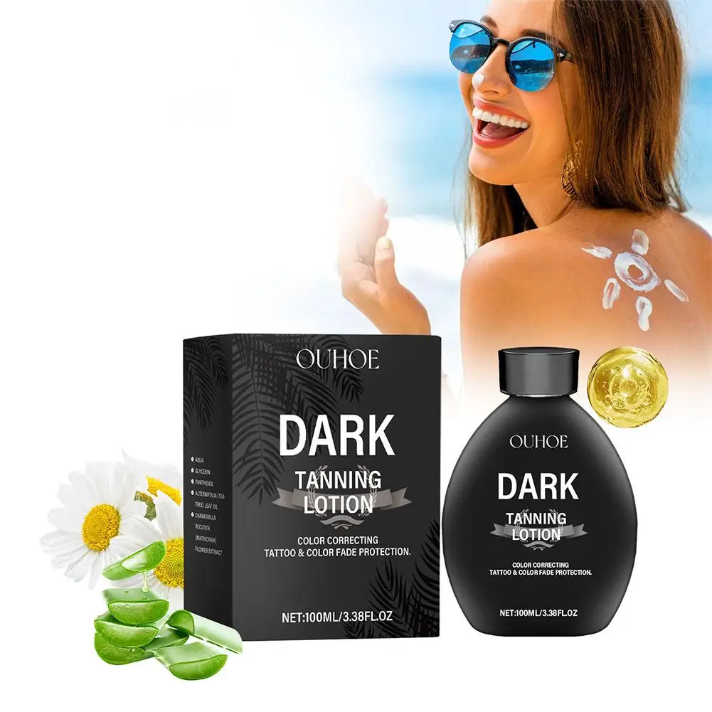 Crema autobronceadora corporal para exteriores, crema bronceadora brillante, protección solar rápida para la cara B I5D9