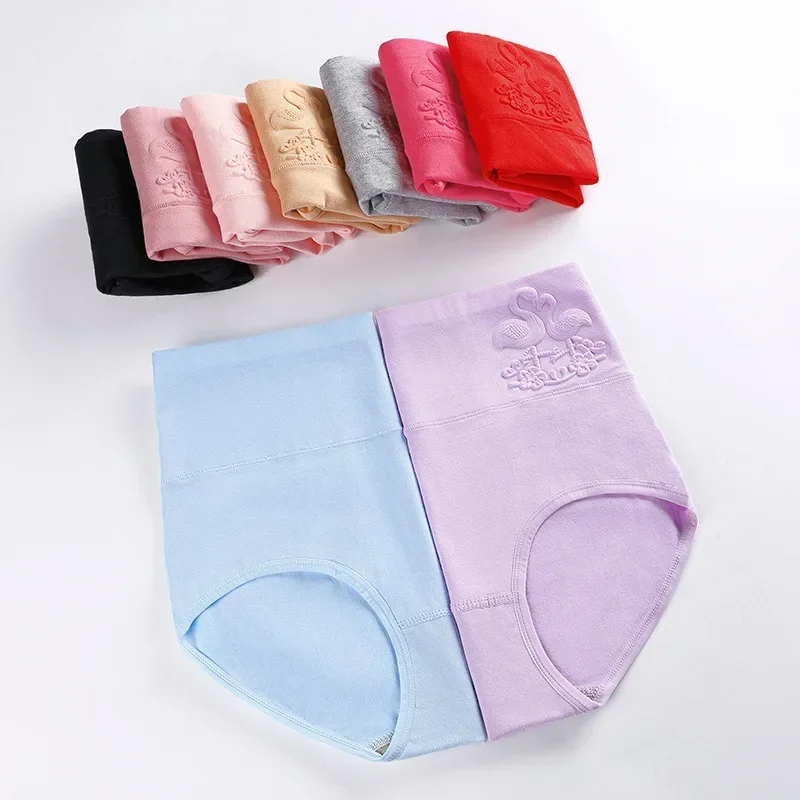 High Waist Pure Cotton Women Panties Fashion Seamless Female Underpants Sexy Cozy Lady Underwear Elastic Breathable Briefs