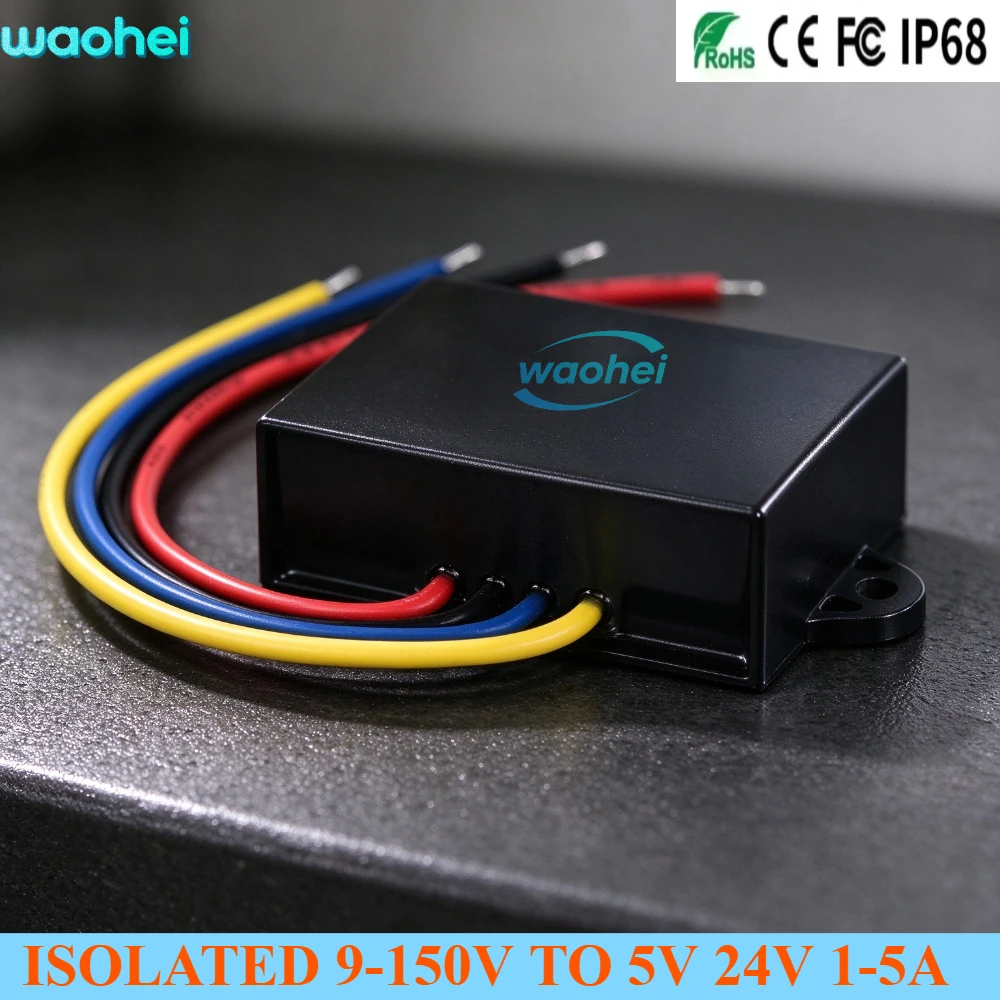 Isolated Buck DC Power Converter 12V 24V 72V 60V 48V 36V 84V 100V To 5V 24V Step Down Power Voltage Regulator for Cars Camera