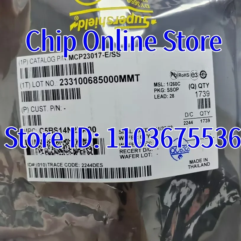 5~100pcs  MCP23017-E/SS  MCP23017T-E/SS  MCP23017  SSOP28  New Original