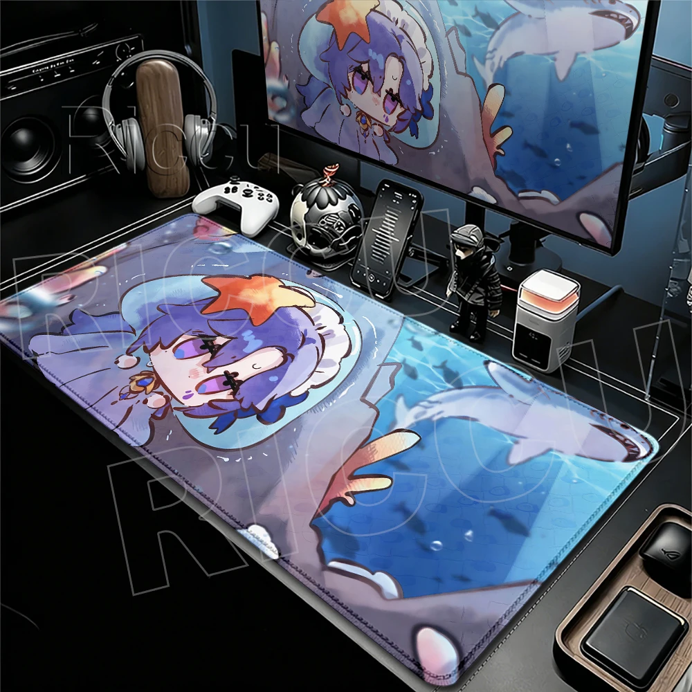 Wuthering Waves Cantarella Mouse Pad Antislip Rubber Base Carpet Office Desk Pad Aesthetics Locking Edge Keyboard Decoration Mat