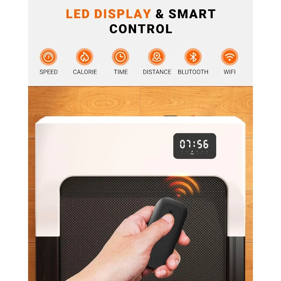 جهاز مشي SupeRun تحت المكتب 3 في 1 جهاز سير محمول مع شاشة LED للتحكم عن بعد 2.5 حصان للركض المشي الهادئ