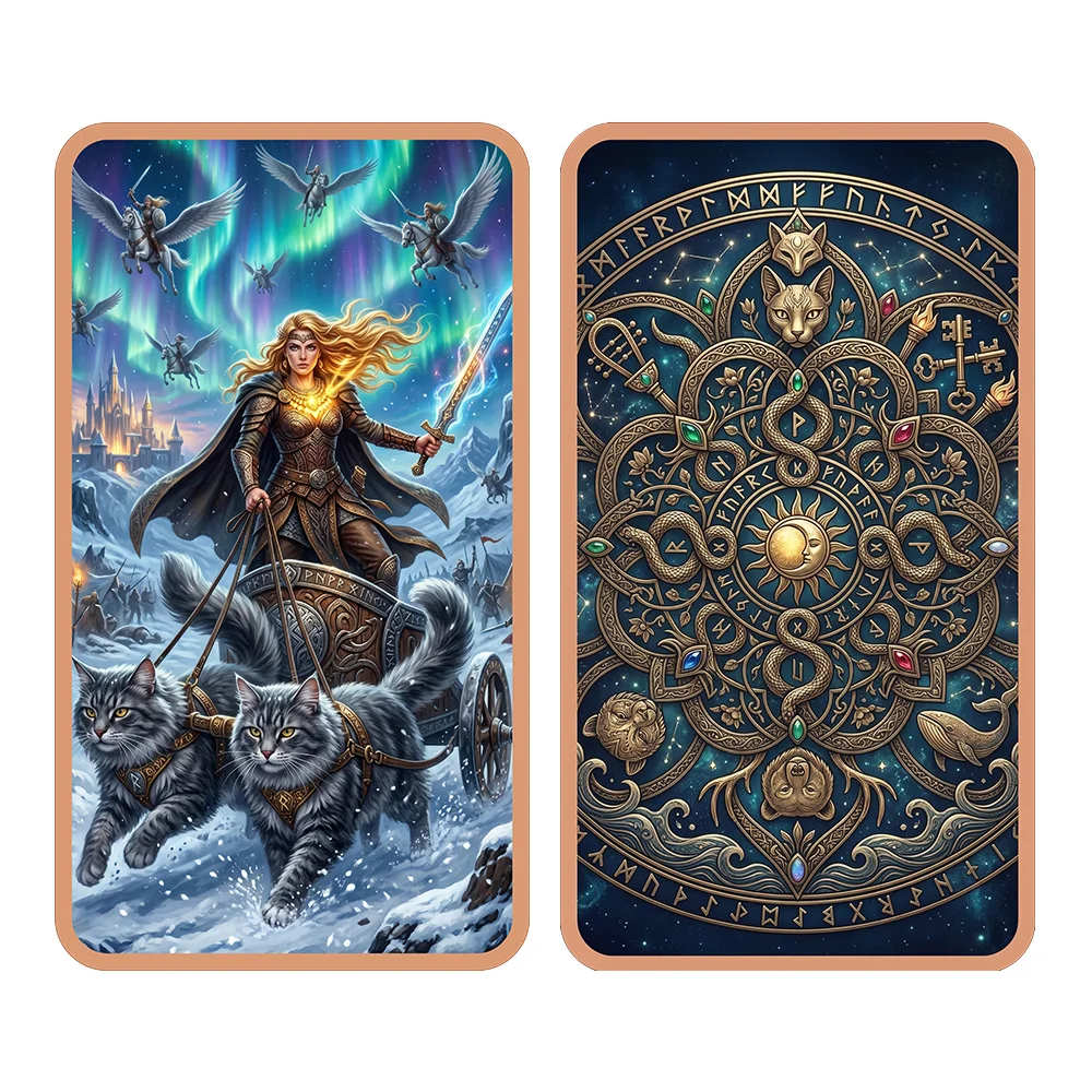 999 Fine Copper Bar Norse Goddess Freya with Cats & Valkyries 1 oz Pure Copper Collectible Beauty Pure Copper Bar Collection Bar