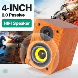 120W Passive Speaker 4 Inch Bookshelf Speakers 6ohm HIFI Audio Surround 2-Way Sound System Loudspeaker For Home Theater Desktop