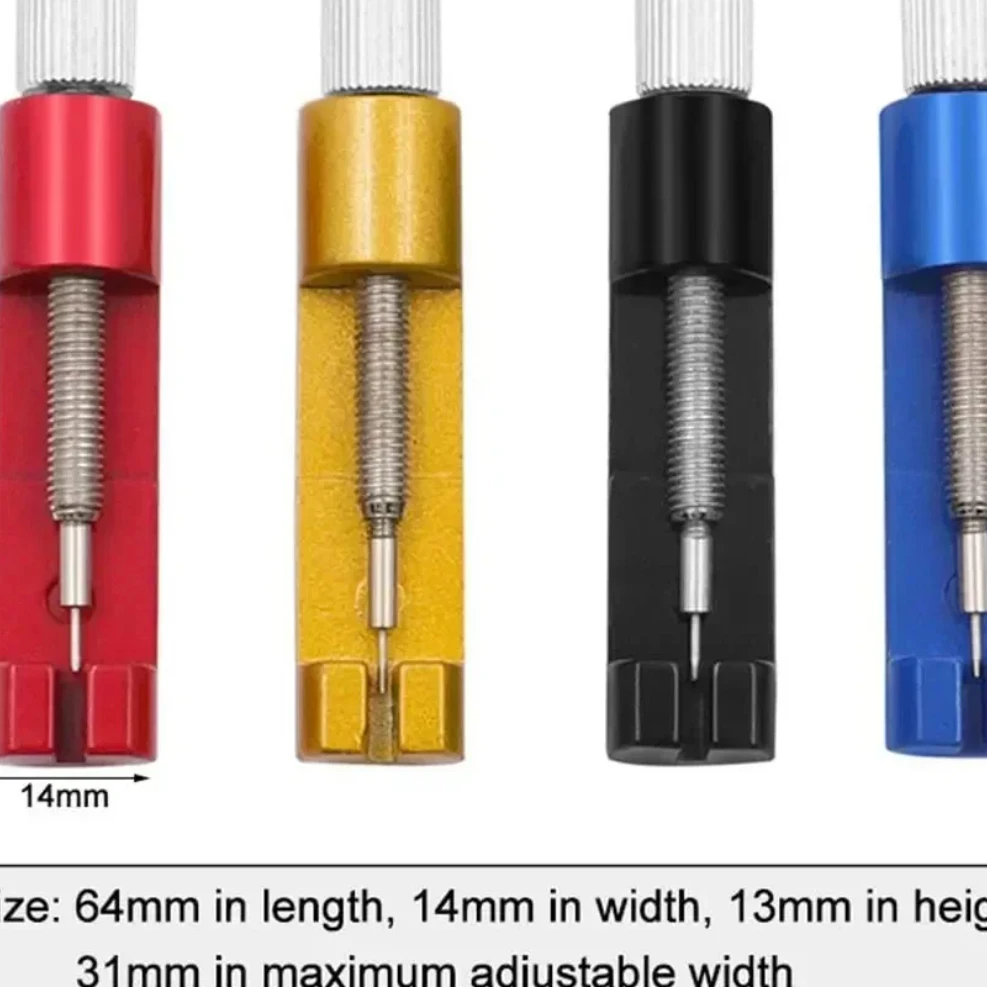 أداة إصلاح الساعة المعدنية، أداة ضبط حزام الساعة، أداة إزالة دبوس الارتباط، سوار سهل مع شريط دبوس الساعة لضبط المزيل