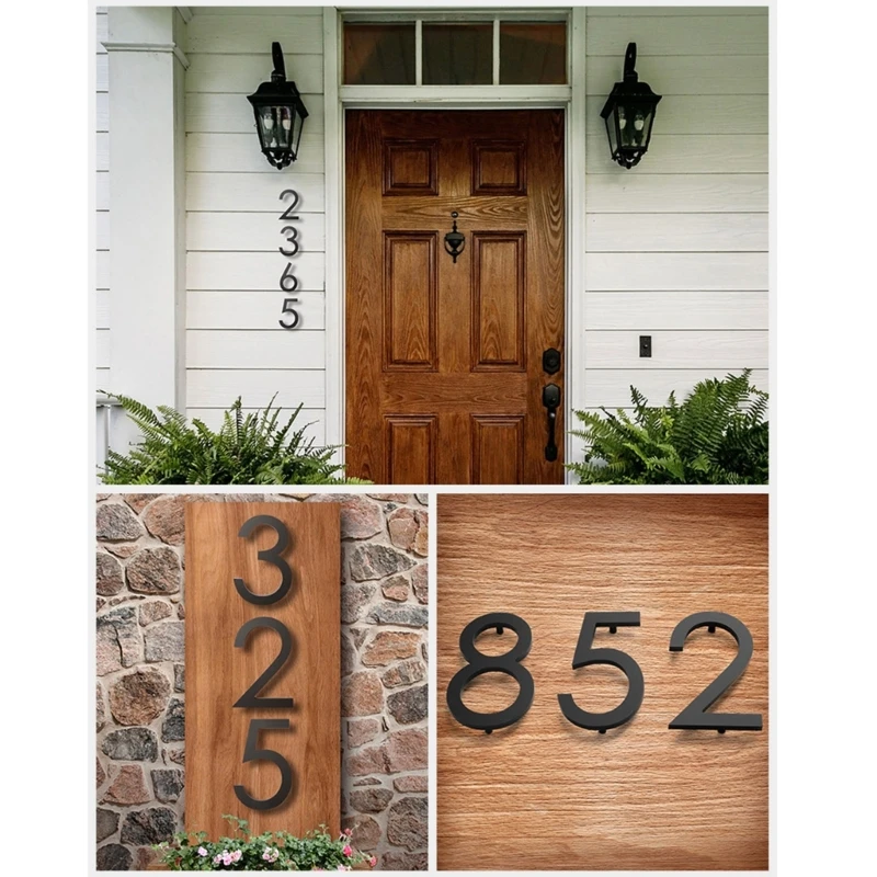  Door Address Street 3D Digital Plaque Outdoor Name Home Decors Plate Large Sign