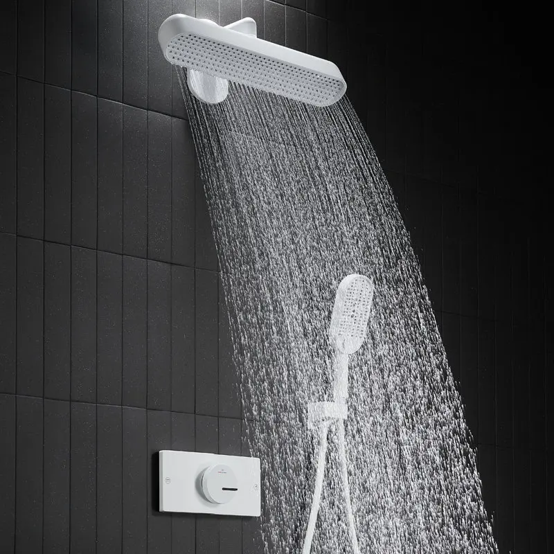 DoLife Store Minimalist Wall-mounted Thermostatic Shower Concealed Shower Recessed Hidden Hidden Thermostatic Button Switch