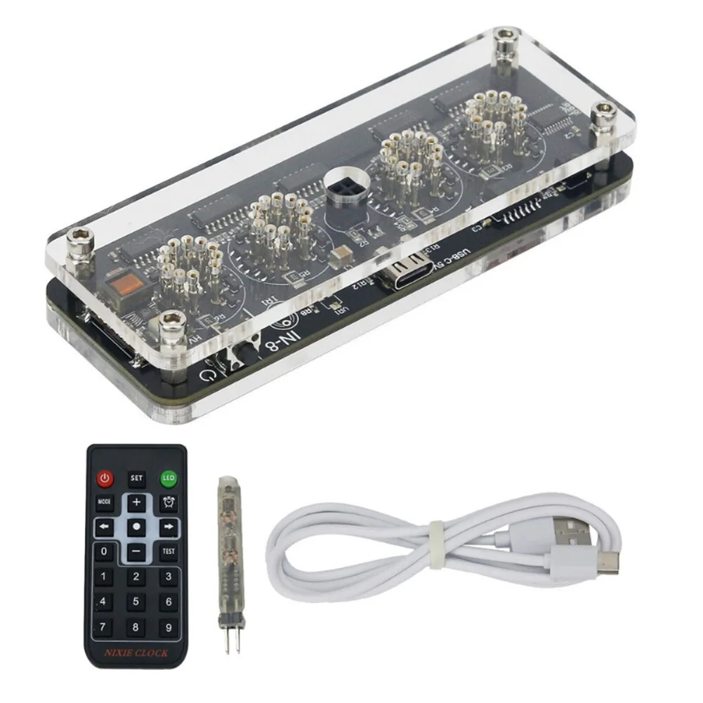 

New Practical Nixie Tube Nixie Tube Creative - Remote Control - 4-Digit Nixie Tube PCB Circuit Board Nixie Tube