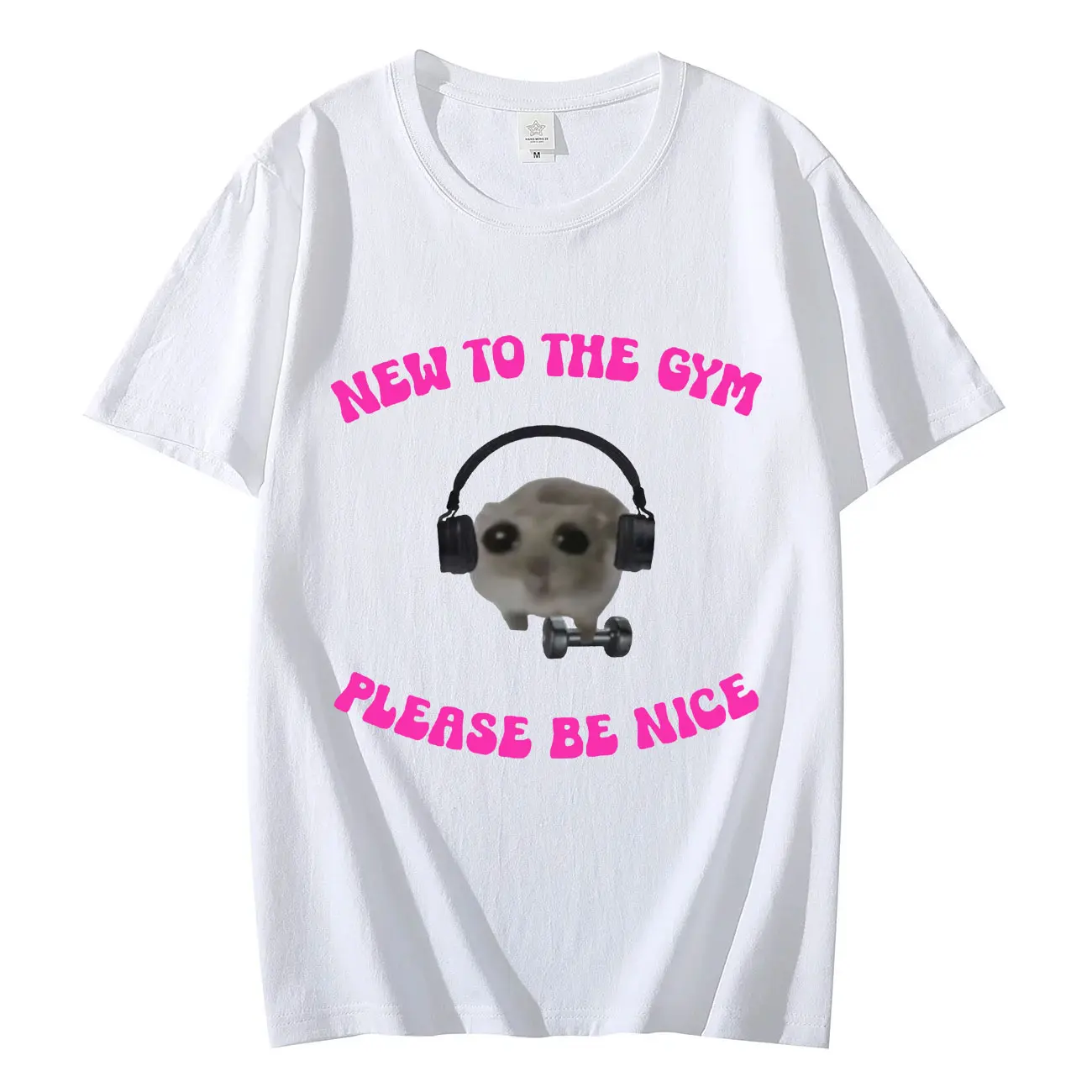 

Funny Hamster Meme Gym Graphic T Shirts Men Women Fashion Y2k Oversized T-shirt Summer 100%cotton Casual Short Sleeve T-shirts