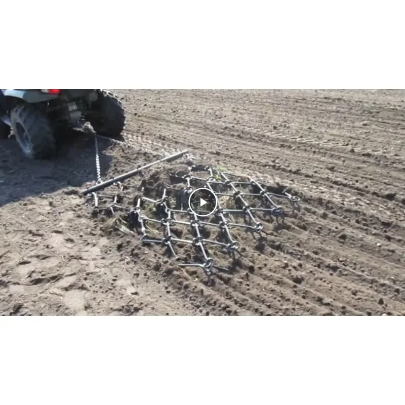4.5 X 5 ft Heavy Steel Durable Chain Rake Field Leveling Drag Harrow Hook ATV Mower Tractor Motorcycle