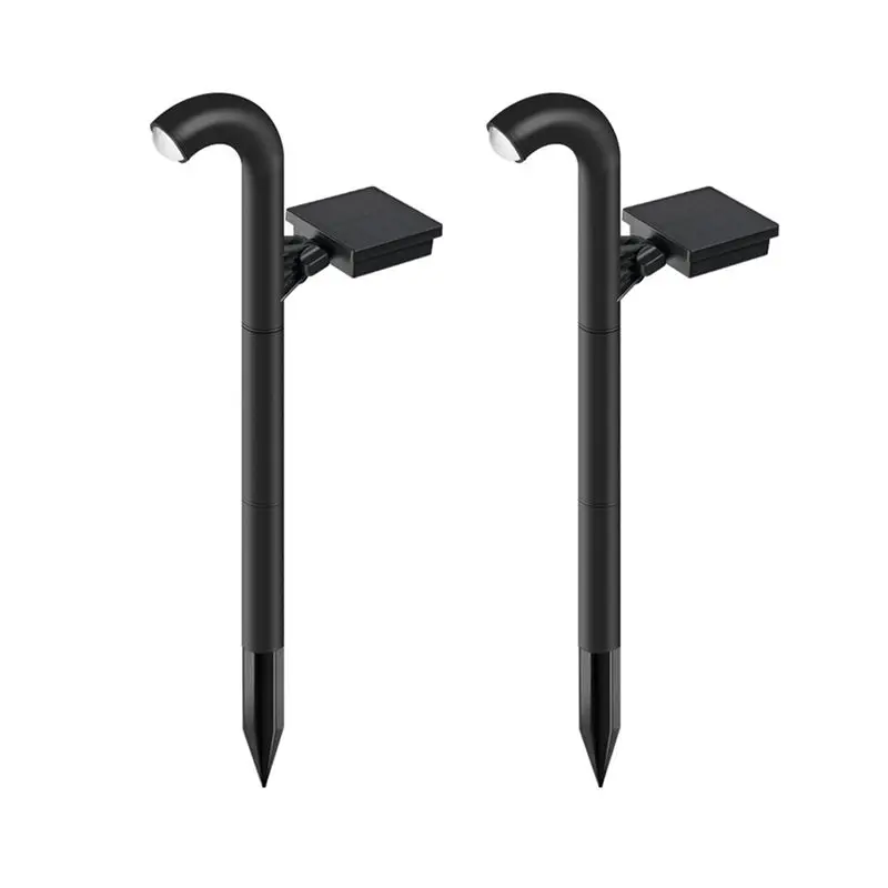 

Солнечные уличные светильники TFTP для ландшафтного освещения: изогнутые водонепроницаемые атмосферные напольные светильники для сада и двора, 2 шт.