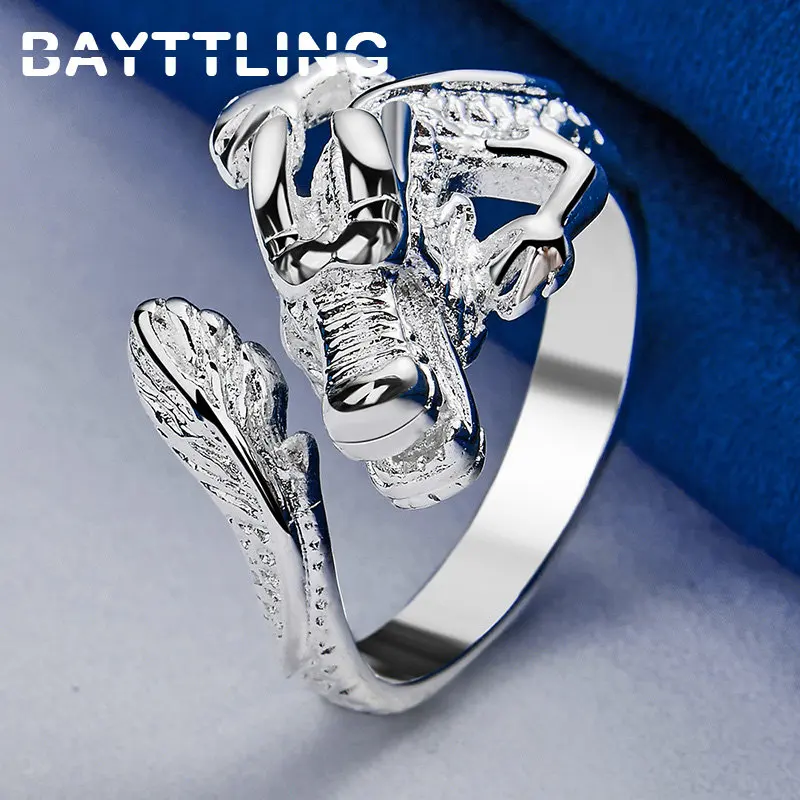 

Noble 925 Sterling Silver Ring Exquisite Opening Chinese Dragon Ring Fashion Men Women Charm Party Punk Gifts Jewelry Accessorie