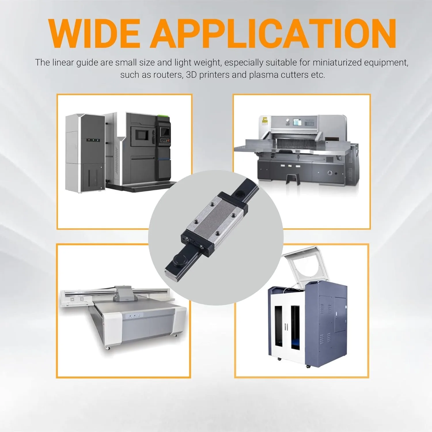 1 шт., 15 мм, MGN15, черные, фосфатирующие, антикоррозийные, миниатюрные линейные направляющие, от 100 до 1000 мм, с 1 шт. слайдером MGN15H или MGN15C