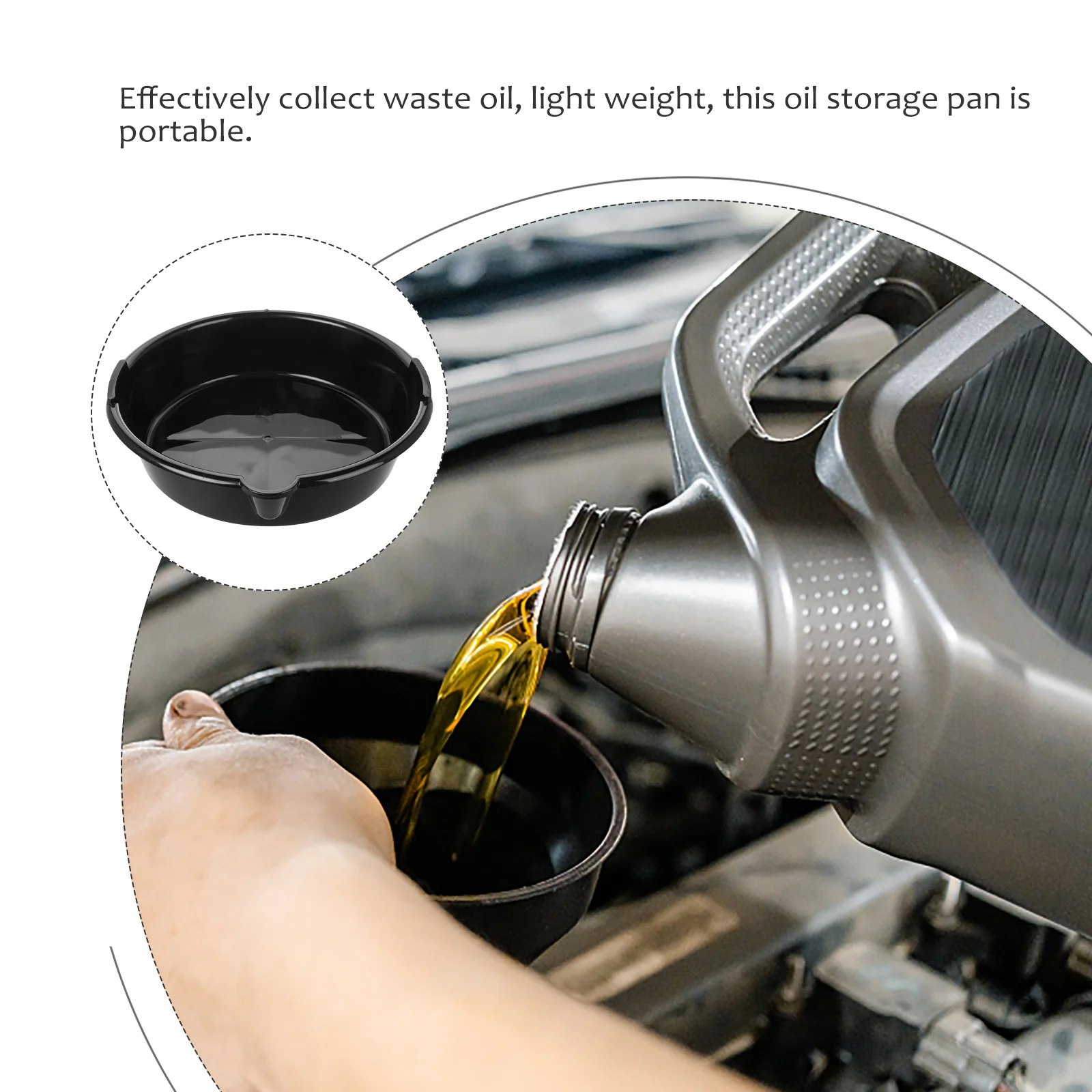 مقلاة تصريف الزيت ملحقات السيارة تصميم مانع للتسرب سعة كبيرة جامع زيت النفايات أداة إصلاح السيارات مقلاة الوقود