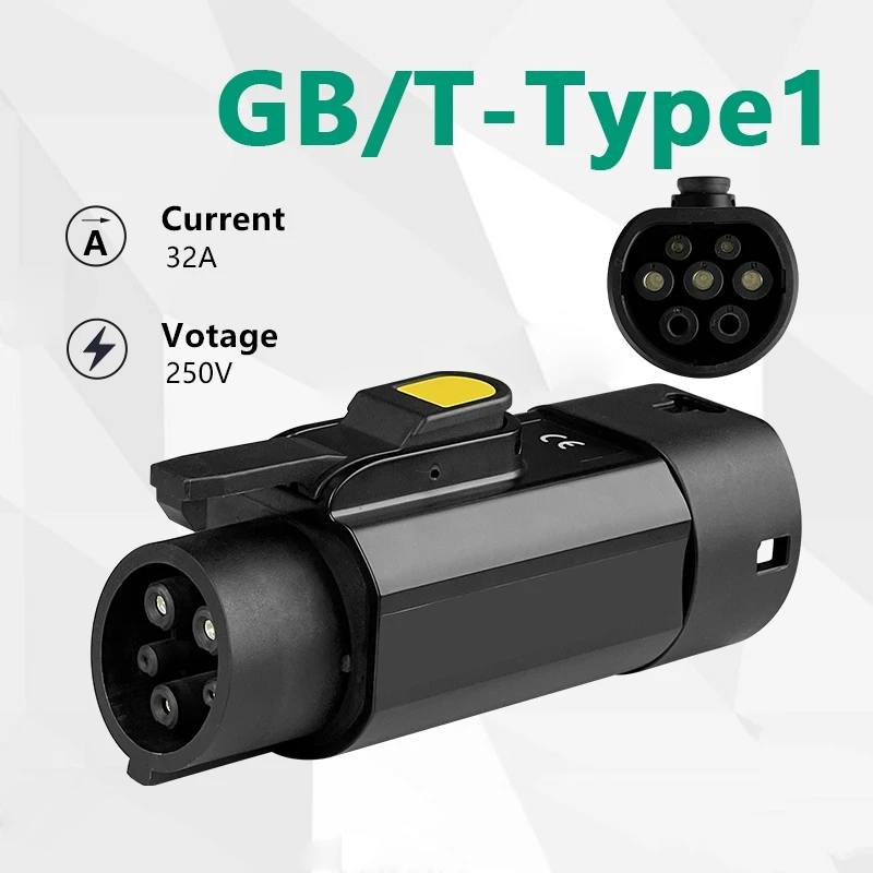 GBT to Type1 Adapter 32A 7.2kW, GB/T Female to J1772 Type 1 Female Charging Converter, EV Charger Connector for Ford Chevrolet