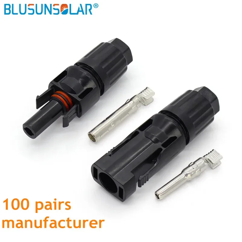 100 Pairs Lot Male and Female M/F 25 Years Quality Life Double Seal Ring Solar Connector IP67 Waterproof for PV System