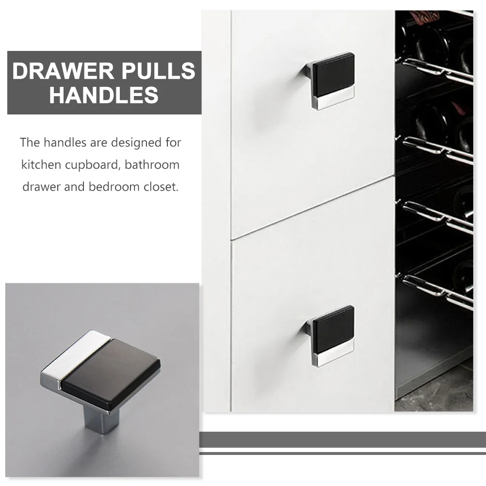 

2Pcs Cabinet Handles Zinc Alloy Sturdy Cupboard Pulls Drawer Dresser Wardrobe Kitchen Bathroom Dresser Pulls Handles