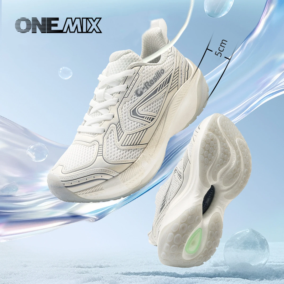 

ONEMIX New Unisex Round Toe Lace Up Outdoor Function Running Shoes Comfortable Cushion Jogging Sneakers Retro Sport Shoes