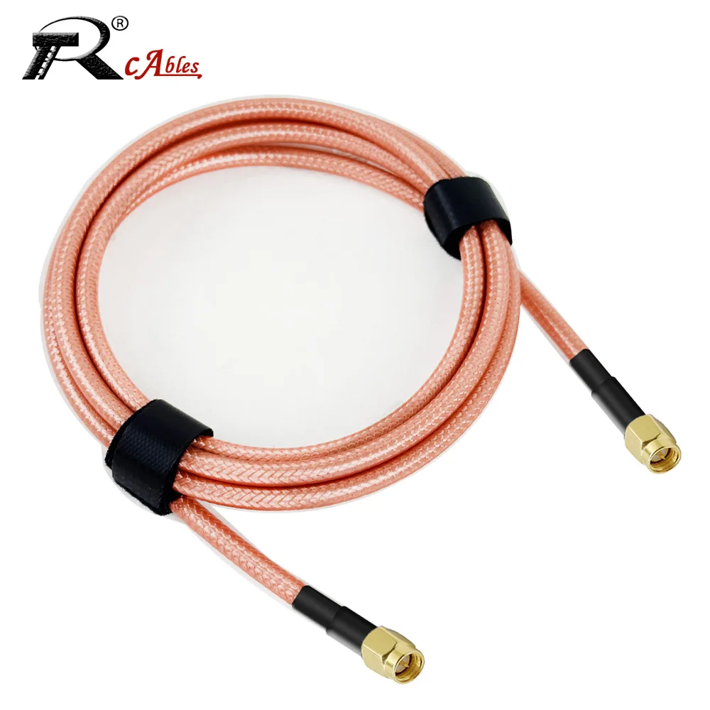 SMA Male Plug to SMA Male Right Angle Plug Connector RF Coaxial RG400 Double Shielded Cable 50Ohm DC-6GHz Pigtail Jumper Adapter