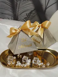 10/20/50pcs Eid Mubarak Gift Box Ramadan Kareem Candy Bags Muslim Islamic Festival DIY Decoration 2025 Party Supplies Eid