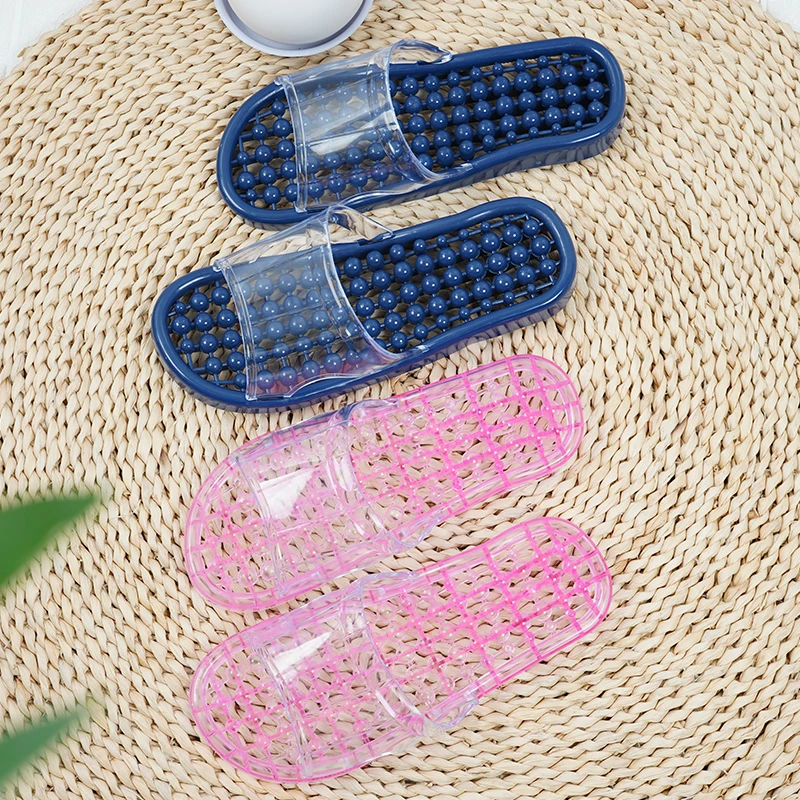 Ball Shaped Bathroom, Anti Slip Massage, Hollow and Leaking WOMEN\'S Home Plastic Sandals and Slippers