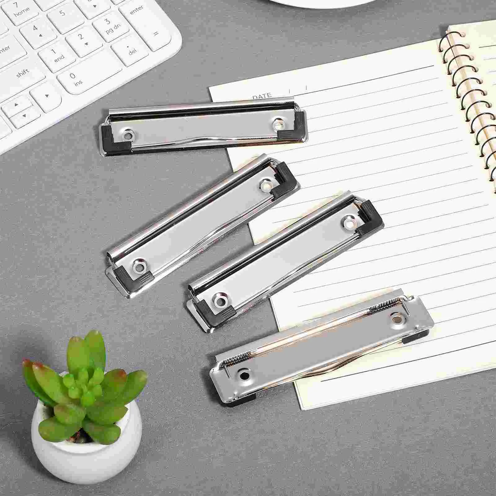 10 Pcs File Folder Document Holder Mini Whiteboard Cut and Paste Metal Clip Clipboard Clips Mountable Office