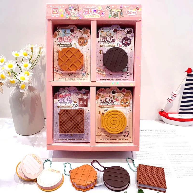 

24pcs/lot Chocolate Biscuit Memo Pad Sticky Notes Creative Notepad Stationery Gift Planner Post School Supplies