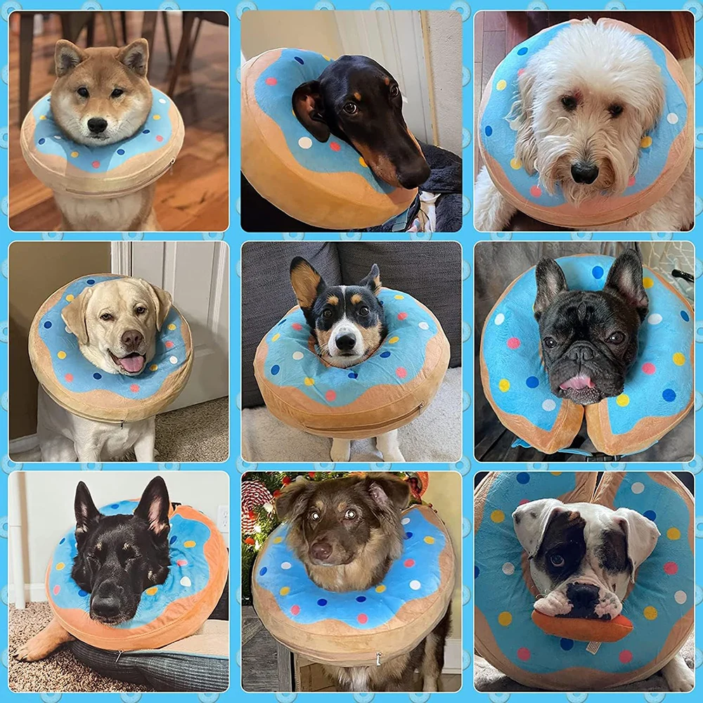 

Надувной защитный воротник-конус для больших, средних и маленьких собак, мягкий регулируемый послеоперационный воротник для собак и кошек, защитный воротник для шеи собак после операции