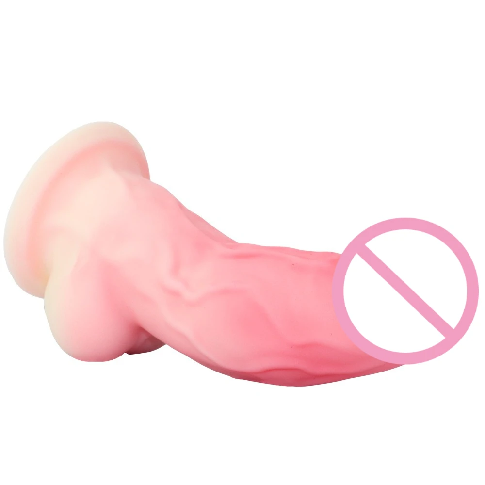 Simulation Penis Soft Pink Fake Dick Sensual Anal Plug Backyard Massage Liquid Silicone Women Adult Products Ass Sex Masturbate