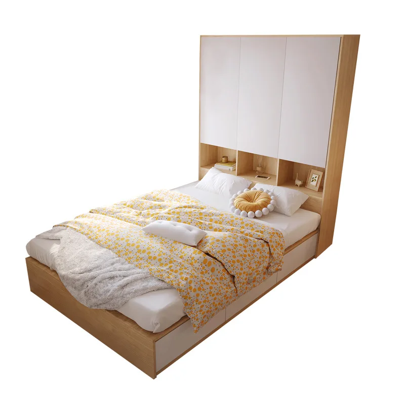 

Tatami bed Modern simple white storage large and small apartment Wardrobe integrated single